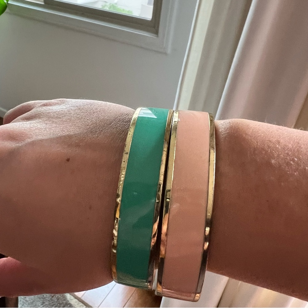 Set Of 2 Anthropologie Enamel Bangles - image 5